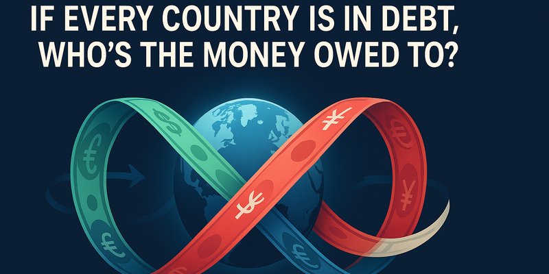 If every country is in debt, who's the money owed to?